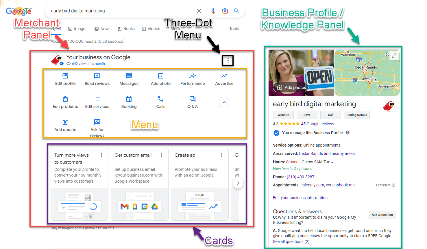 How to manage and edit your Google Business Profile from Google search