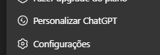 Botão Personalizar GPT é muito importante