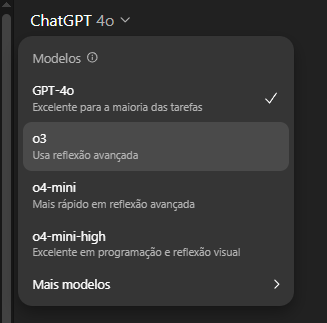 Diferentes tipos de Modelos do ChatGPT