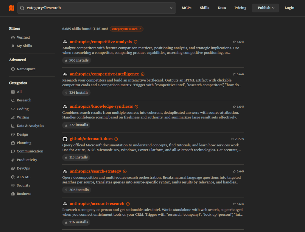 Smithery.ai: acervo de Claude Skills e MCPs para agentes de marketing